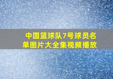 中国篮球队7号球员名单图片大全集视频播放