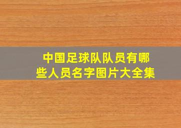 中国足球队队员有哪些人员名字图片大全集