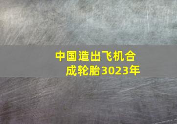 中国造出飞机合成轮胎3023年