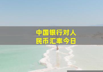 中国银行对人民币汇率今日