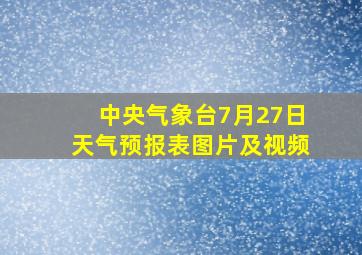 中央气象台7月27日天气预报表图片及视频