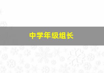 中学年级组长