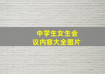 中学生女生会议内容大全图片