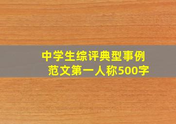 中学生综评典型事例范文第一人称500字