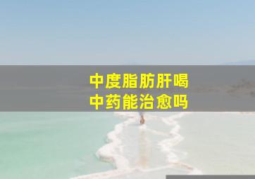 中度脂肪肝喝中药能治愈吗