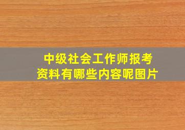 中级社会工作师报考资料有哪些内容呢图片