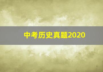 中考历史真题2020