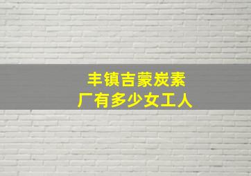 丰镇吉蒙炭素厂有多少女工人