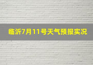 临沂7月11号天气预报实况