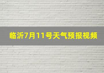 临沂7月11号天气预报视频