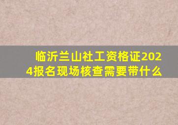 临沂兰山社工资格证2024报名现场核查需要带什么