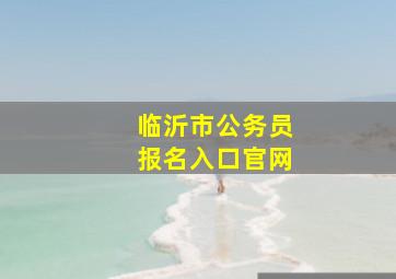 临沂市公务员报名入口官网