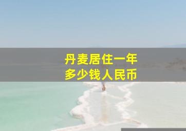 丹麦居住一年多少钱人民币