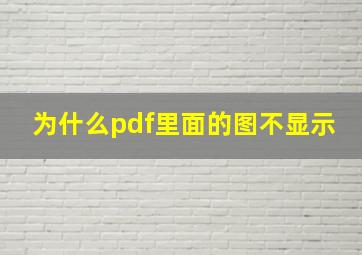 为什么pdf里面的图不显示