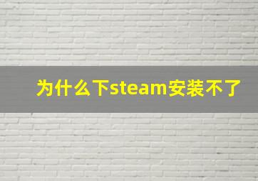 为什么下steam安装不了