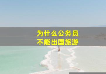 为什么公务员不能出国旅游