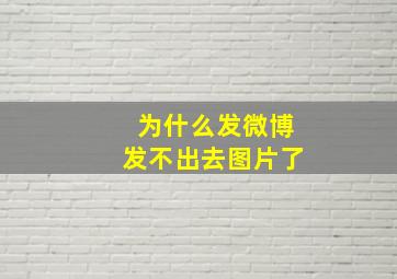 为什么发微博发不出去图片了