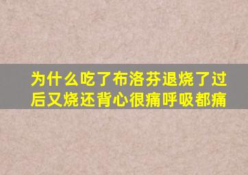 为什么吃了布洛芬退烧了过后又烧还背心很痛呼吸都痛