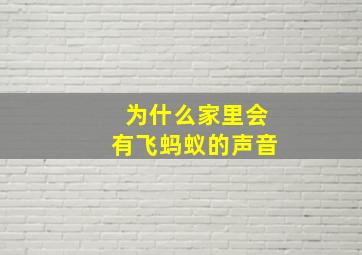 为什么家里会有飞蚂蚁的声音