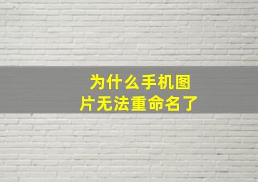 为什么手机图片无法重命名了