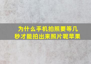 为什么手机拍照要等几秒才能拍出来照片呢苹果