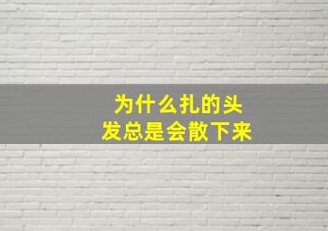 为什么扎的头发总是会散下来