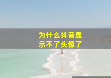 为什么抖音显示不了头像了