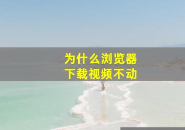 为什么浏览器下载视频不动