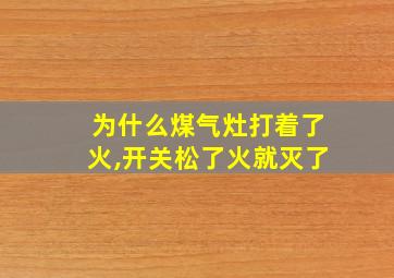 为什么煤气灶打着了火,开关松了火就灭了