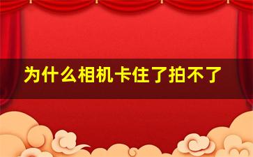 为什么相机卡住了拍不了