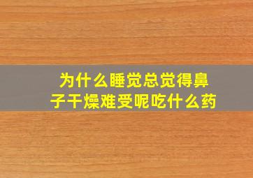 为什么睡觉总觉得鼻子干燥难受呢吃什么药