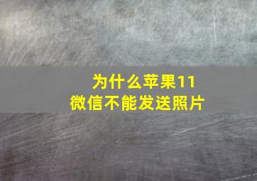 为什么苹果11微信不能发送照片