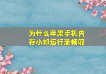 为什么苹果手机内存小却运行流畅呢