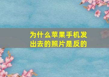 为什么苹果手机发出去的照片是反的