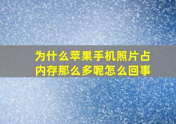 为什么苹果手机照片占内存那么多呢怎么回事