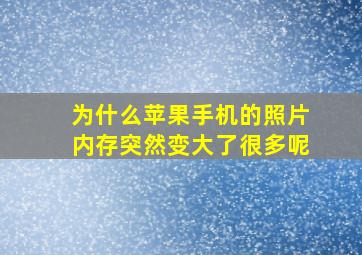 为什么苹果手机的照片内存突然变大了很多呢