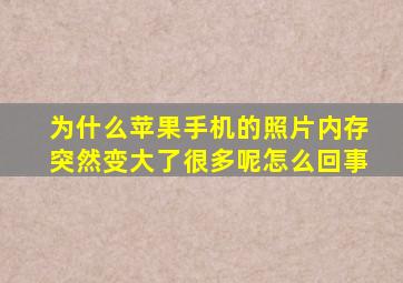 为什么苹果手机的照片内存突然变大了很多呢怎么回事