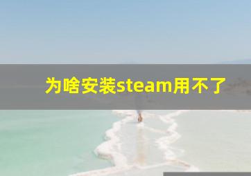 为啥安装steam用不了