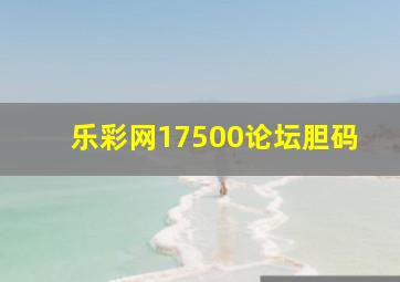 乐彩网17500论坛胆码