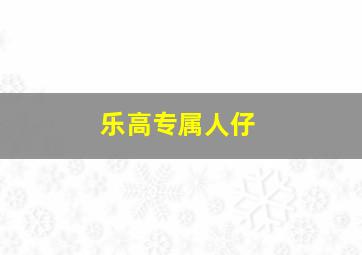 乐高专属人仔