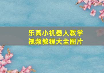 乐高小机器人教学视频教程大全图片