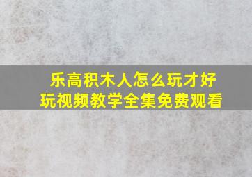 乐高积木人怎么玩才好玩视频教学全集免费观看