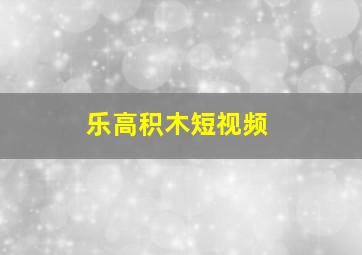 乐高积木短视频