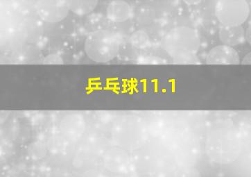 乒乓球11.1