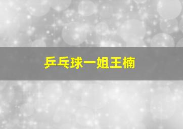 乒乓球一姐王楠