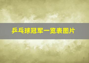 乒乓球冠军一览表图片