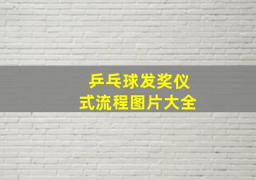 乒乓球发奖仪式流程图片大全