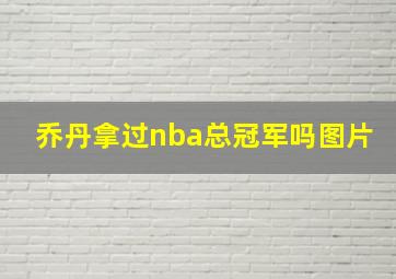 乔丹拿过nba总冠军吗图片