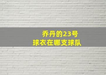 乔丹的23号球衣在哪支球队