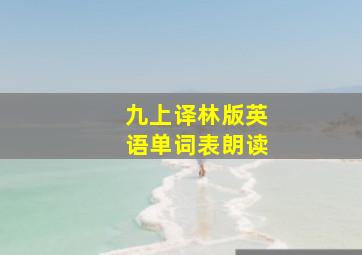 九上译林版英语单词表朗读